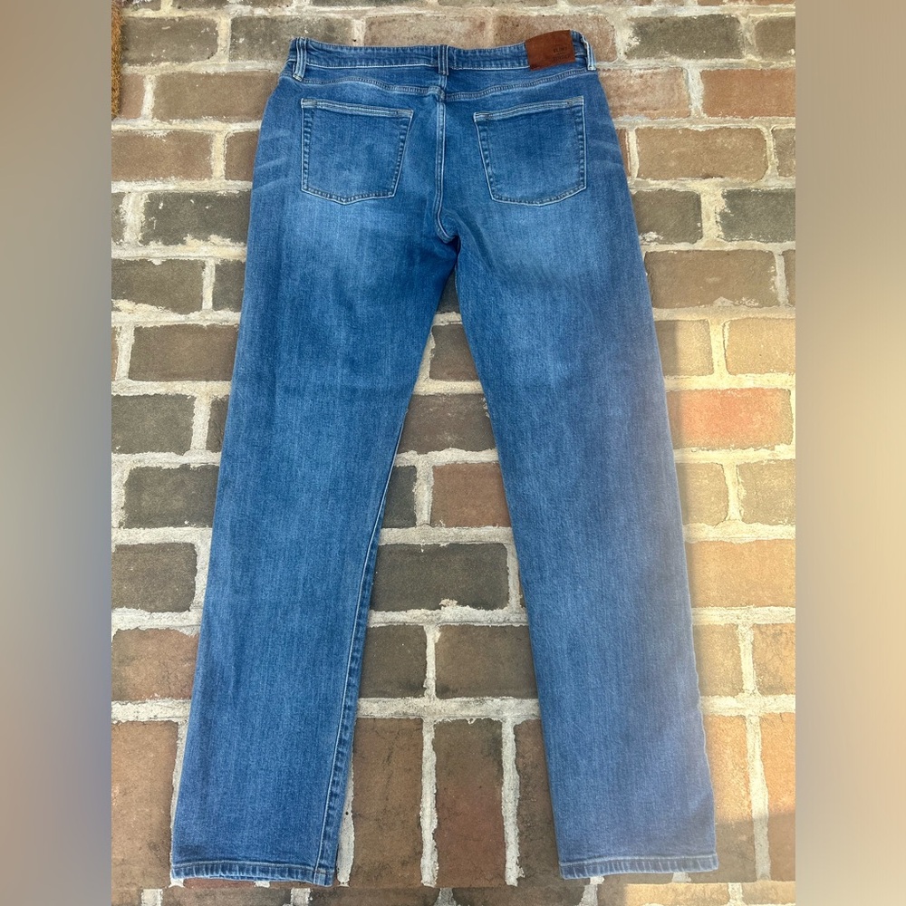Flint and Tinder Stretch Selvedge Denim Straight Leg Jeans Light Wash 36x36 - Picture 8 of 11